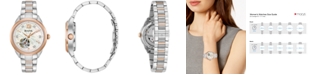 Bulova Women's Automatic Diamond Accent Two-Tone Stainless Steel Bracelet Watch 34mm 98P170